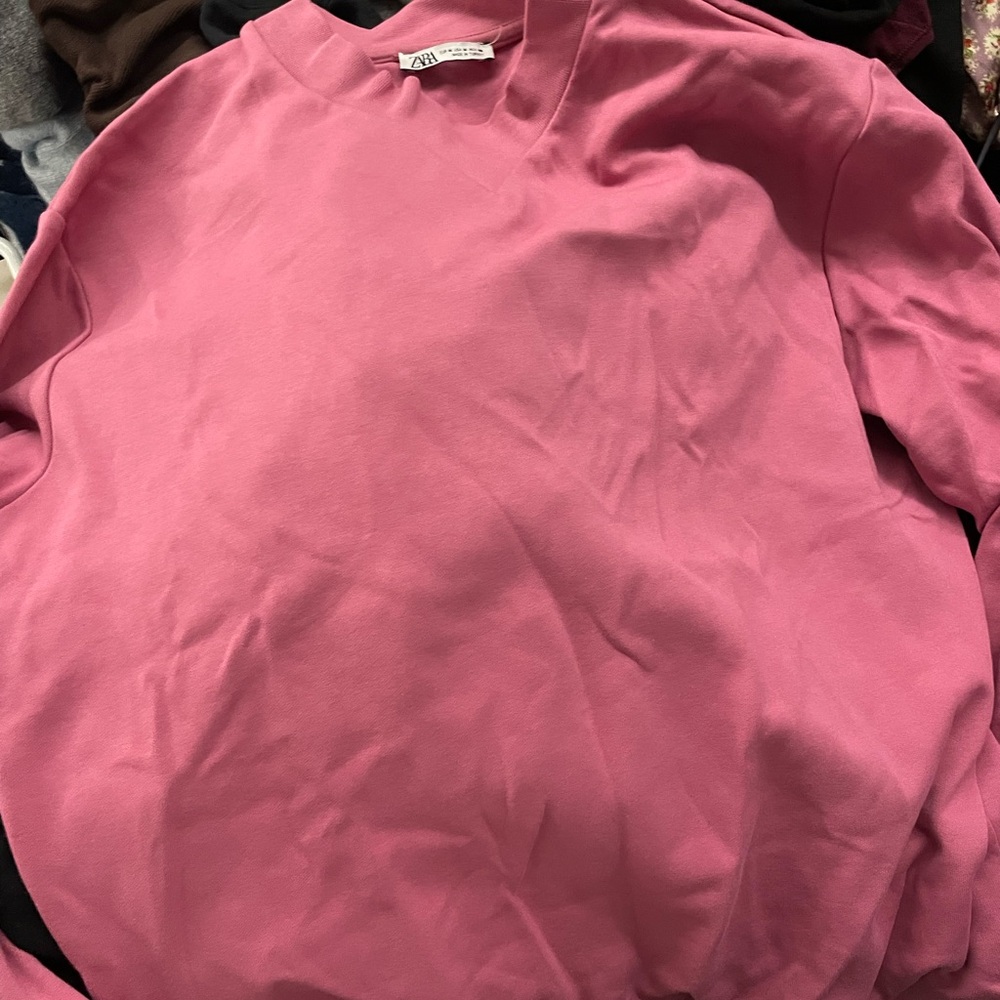 Pink mockneck sweater from Zara size M